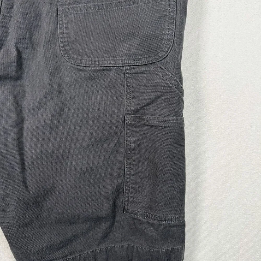 Carhartt Rugged Flex Shorts Mens 38 Gray Relaxed Fit Utility Work Canvas 11”